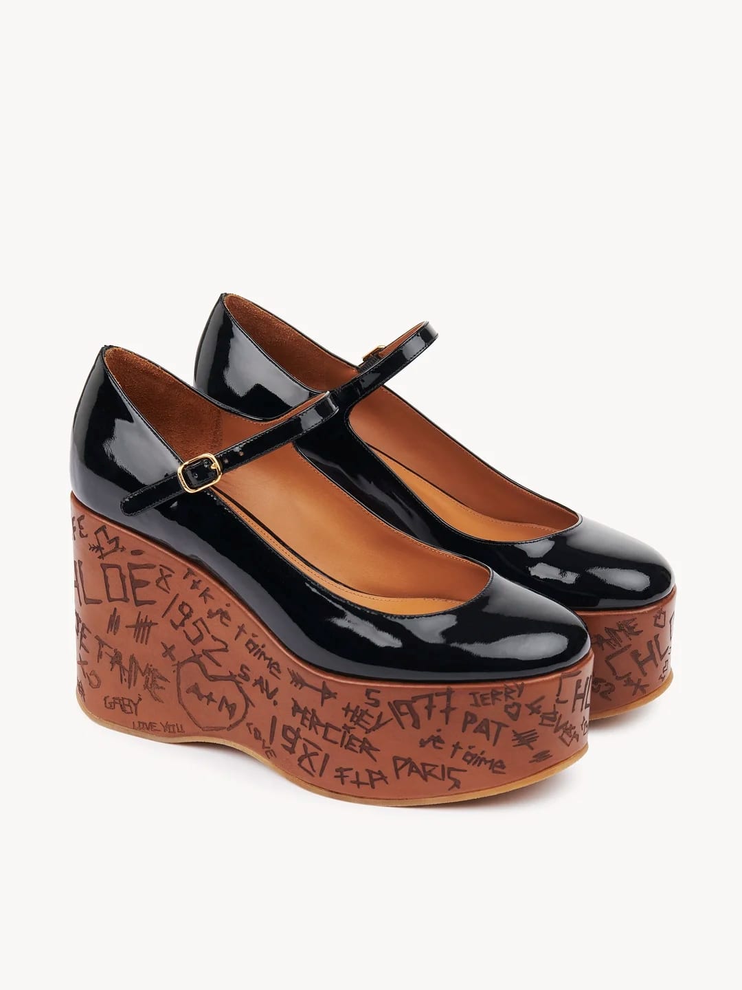 Maxime Wedge Pump in Black, $1407 (approximately P80,008.35), CHLOE, chloe.com
